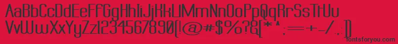 Labtop Superwide Boldish Font – Black Fonts on Red Background