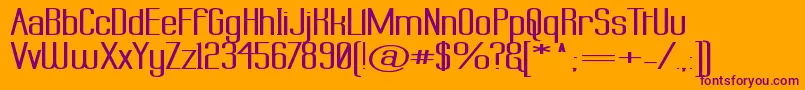Labtop Superwide Boldish Font – Purple Fonts on Orange Background