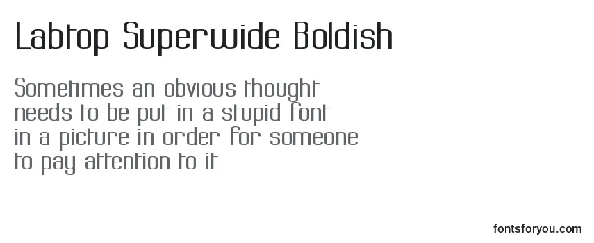 Обзор шрифта Labtop Superwide Boldish