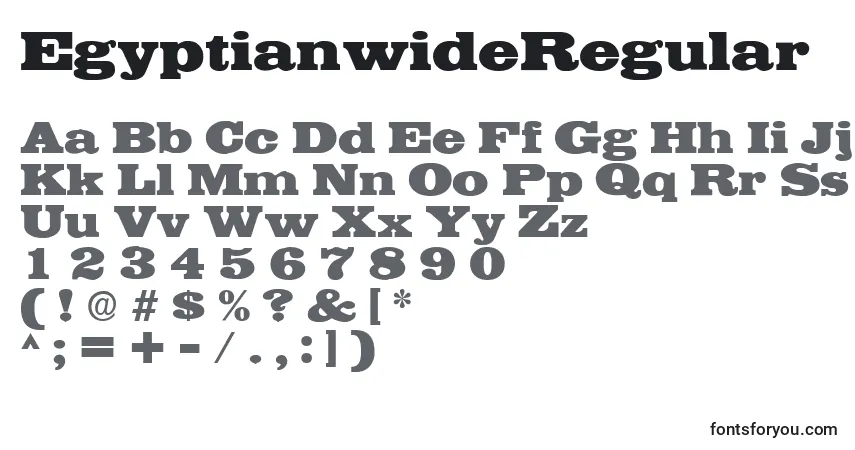 EgyptianwideRegular Font – alphabet, numbers, special characters