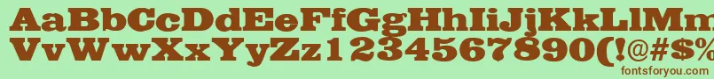 EgyptianwideRegular Font – Brown Fonts on Green Background