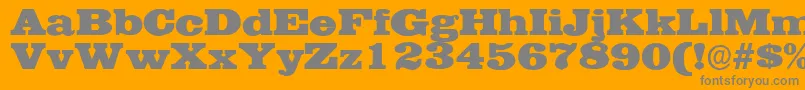 EgyptianwideRegular Font – Gray Fonts on Orange Background