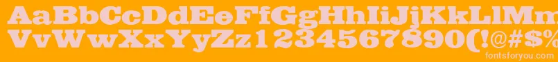 EgyptianwideRegular Font – Pink Fonts on Orange Background