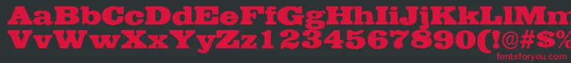 EgyptianwideRegular Font – Red Fonts on Black Background