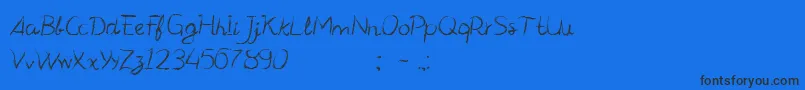CfmanifestoRegular Font – Black Fonts on Blue Background