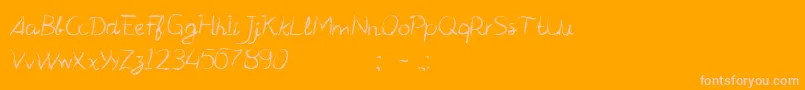 Шрифт CfmanifestoRegular – розовые шрифты на оранжевом фоне