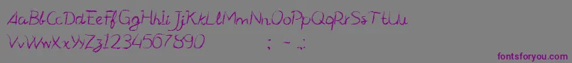 CfmanifestoRegular Font – Purple Fonts on Gray Background
