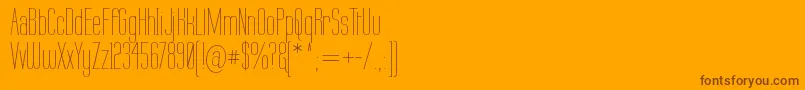 Labtop Thin Font – Brown Fonts on Orange Background