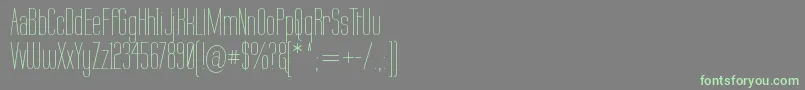 Labtop Thin Font – Green Fonts on Gray Background