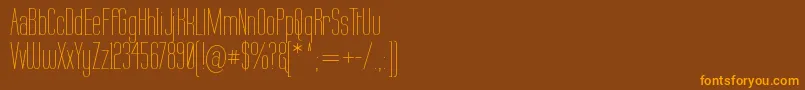 Labtop Thin Font – Orange Fonts on Brown Background