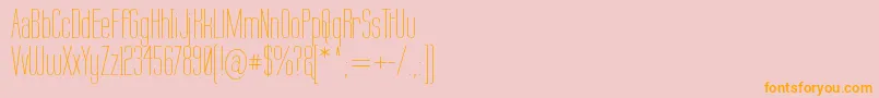 Labtop Thin Font – Orange Fonts on Pink Background