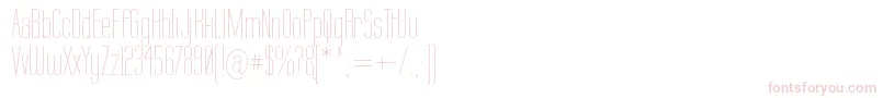Labtop Thin Font – Pink Fonts on White Background