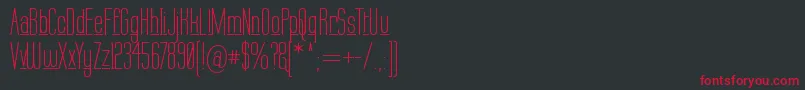 フォントLabtop Underline – 黒い背景に赤い文字