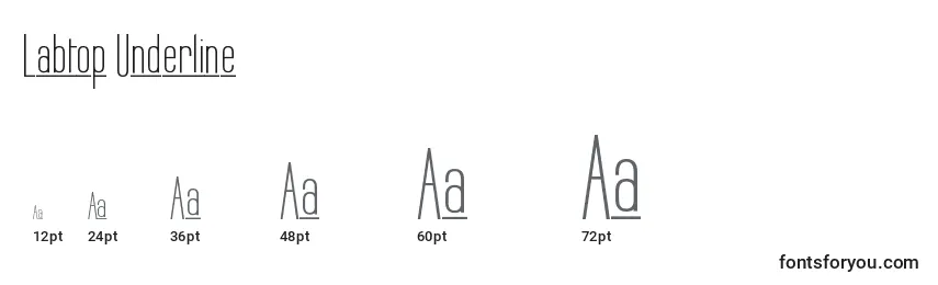 Labtop Underline Font Sizes