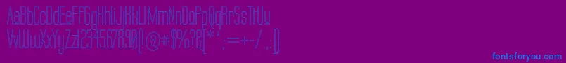 Labtop Upper Outline Font – Blue Fonts on Purple Background