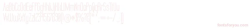 Labtop Upper Outline Font – Pink Fonts on White Background