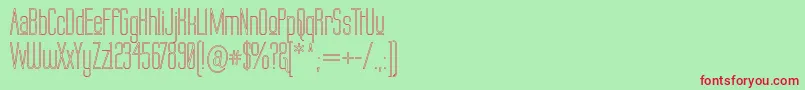 フォントLabtop Upper Outline – 赤い文字の緑の背景