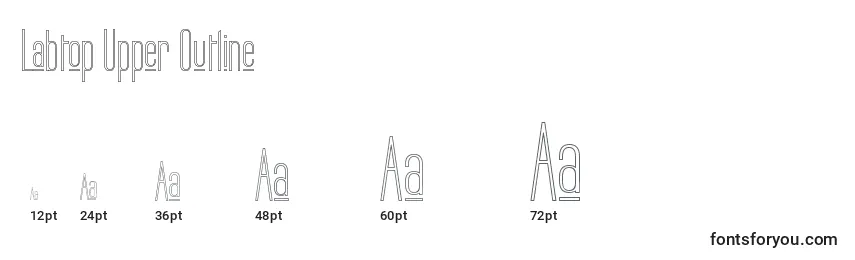 Labtop Upper Outline Font Sizes