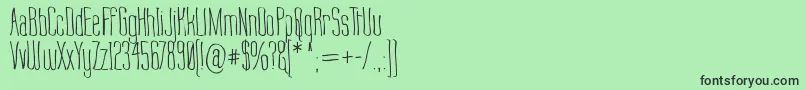 Labtop Warp 1-Schriftart – Schwarze Schriften auf grünem Hintergrund