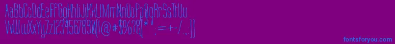 Labtop Warp 1 Font – Blue Fonts on Purple Background