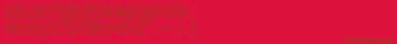 Labtop Warp 1 Font – Brown Fonts on Red Background