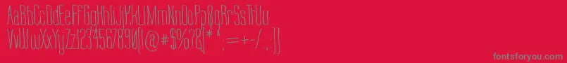 Labtop Warp 1 Font – Gray Fonts on Red Background
