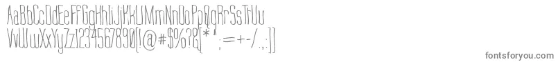 フォントLabtop Warp 1 – 白い背景に灰色の文字