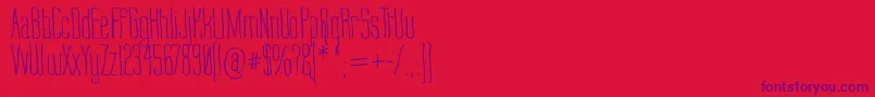Labtop Warp 1 Font – Purple Fonts on Red Background