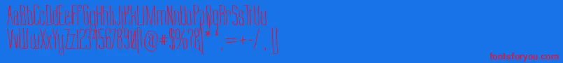 フォントLabtop Warp 1 – 赤い文字の青い背景