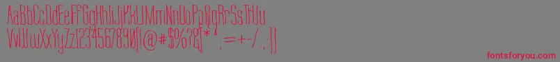 Labtop Warp 1 Font – Red Fonts on Gray Background