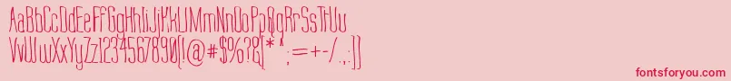 Labtop Warp 1 Font – Red Fonts on Pink Background
