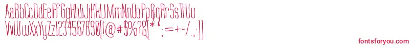 Labtop Warp 1-Schriftart – Rote Schriften auf weißem Hintergrund