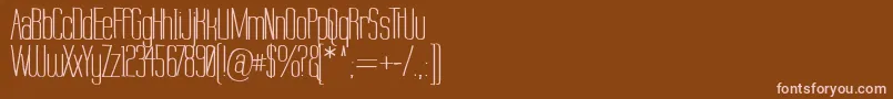 Labtop Warp 2-Schriftart – Rosa Schriften auf braunem Hintergrund