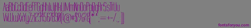 Labtop Warp 2-Schriftart – Violette Schriften auf grauem Hintergrund