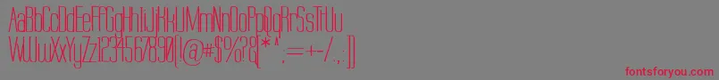 Labtop Warp 2 Font – Red Fonts on Gray Background