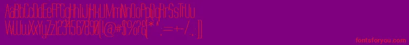 Labtop Warp 2 Font – Red Fonts on Purple Background