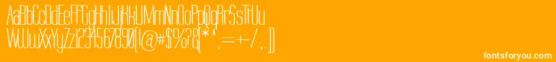 Labtop Warp 2 Font – White Fonts on Orange Background