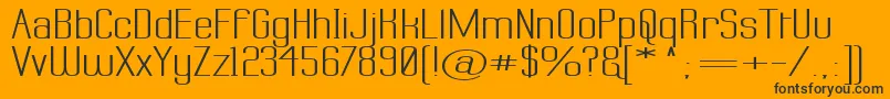 LABTSW  -Schriftart – Schwarze Schriften auf orangefarbenem Hintergrund