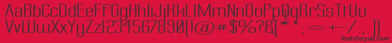 Fonte LABTSW   – fontes pretas em um fundo vermelho