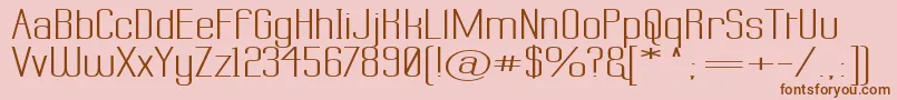 フォントLABTSW   – ピンクの背景に茶色のフォント
