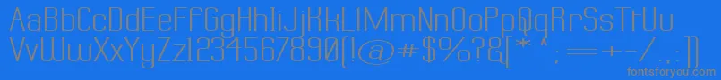 フォントLABTSW   – 青い背景に灰色の文字