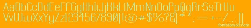 LABTSW   Font – Green Fonts on Orange Background