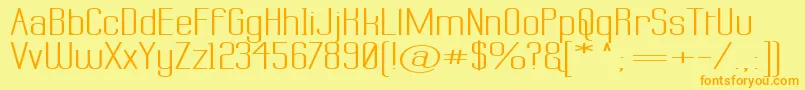 LABTSW  -Schriftart – Orangefarbene Schriften auf gelbem Hintergrund