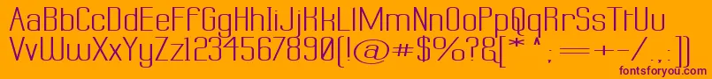 フォントLABTSW   – オレンジの背景に紫のフォント