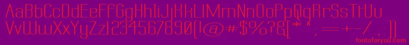 フォントLABTSW   – 紫の背景に赤い文字