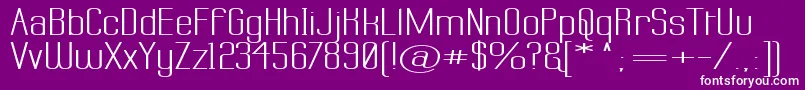 LABTSW  -Schriftart – Weiße Schriften auf violettem Hintergrund