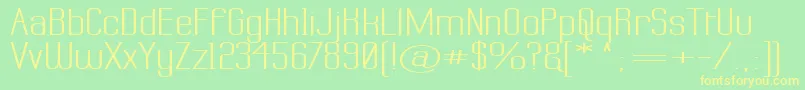 Шрифт LABTSW   – жёлтые шрифты на зелёном фоне