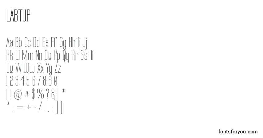 Шрифт LABTUP   (132106) – алфавит, цифры, специальные символы