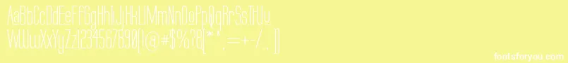 fuente LABTUP   – Fuentes Blancas Sobre Fondo Amarillo