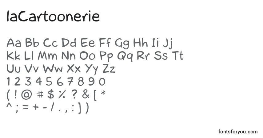 Schriftart LaCartoonerie (132107) – Alphabet, Zahlen, spezielle Symbole